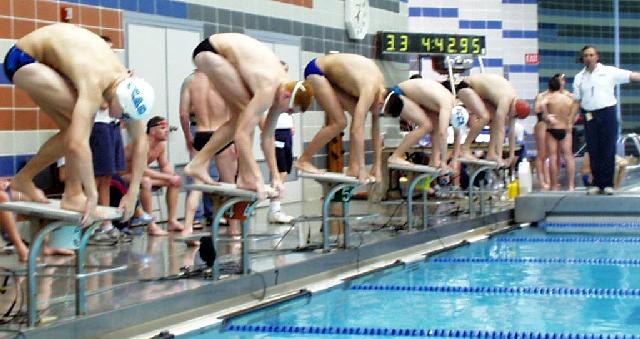 Start of 500 yd Freestyle Men's Prelims